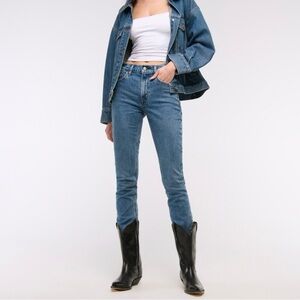 Abercrombie Dark Blue Highrise Skinny Jeans